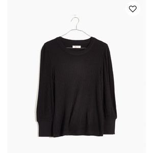 BNWT Madewell Brushed Rib Pleat Sleep Top